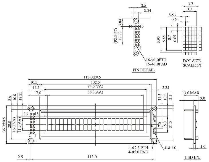 24x2 LCD Display