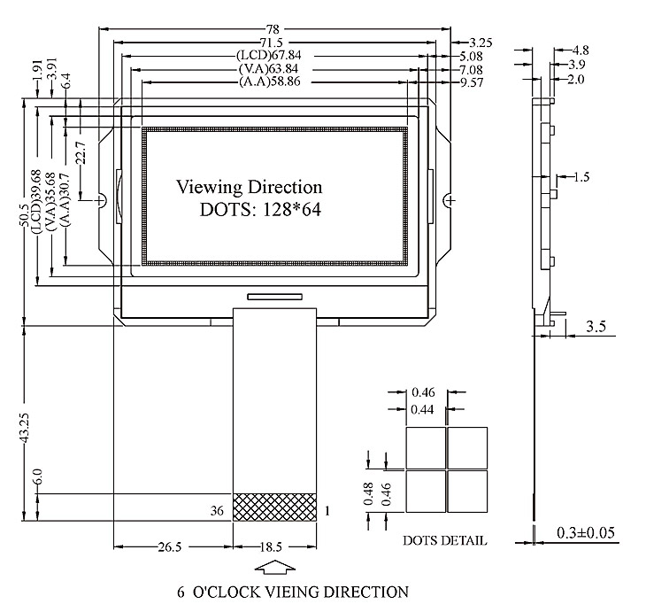 COG LCD Modules - VO128641