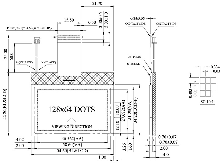 COG LCD Modules - VO12864V