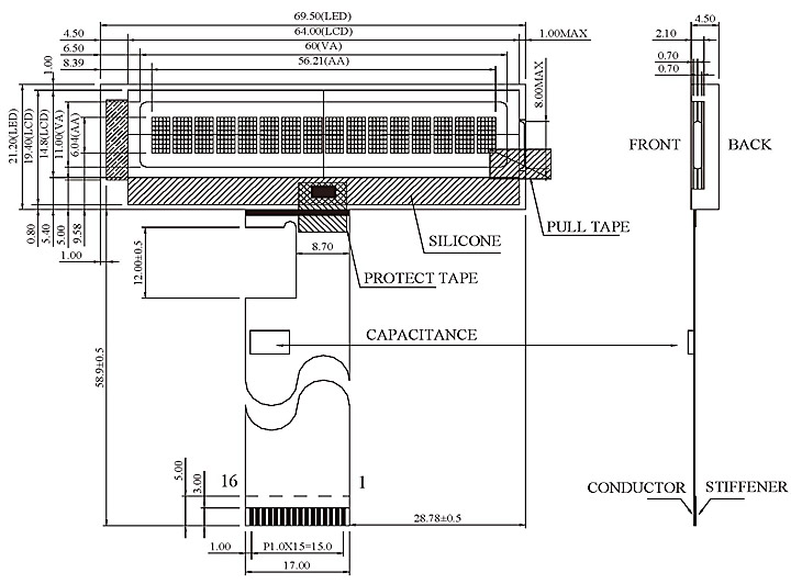 COG LCD Modules - VO1611