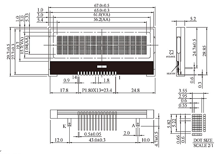 COG LCD Modules - VO1625