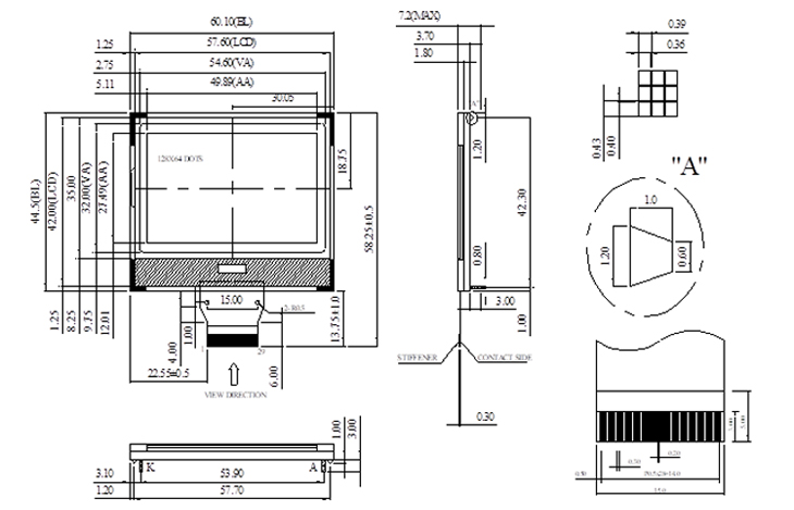 COG LCD Modules - VO12864U
