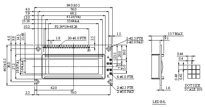 122x32 Graphic LCD, Graphic Display Module