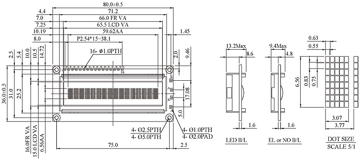 LCD 字元型液晶顯示器-VC1611