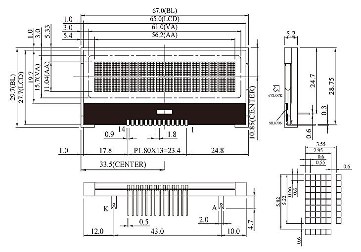COG LCD Modules -VO1623