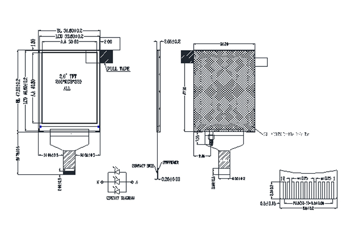 2.0 Inch VT020D TFT Module